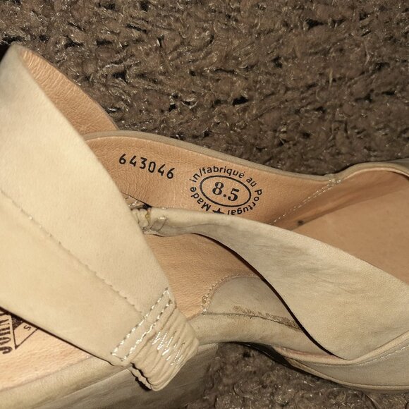 JOHN FLUEVOG-On Course Starboard Ward-Distressed Beige Heels-Sz 8.5-NM - Picture 10 of 10
